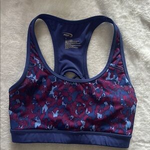 MTA Sport Blue and Purple Racerback Sports Bra